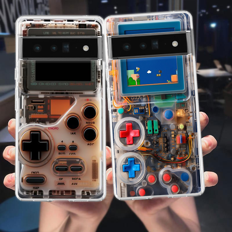 Gaming Console In Phone - Handyhülle für Google Pixel 9,8,7,6,5,4,4XL,7A,6A,5A,4A,3A,Pro,XL,5G, transparente
