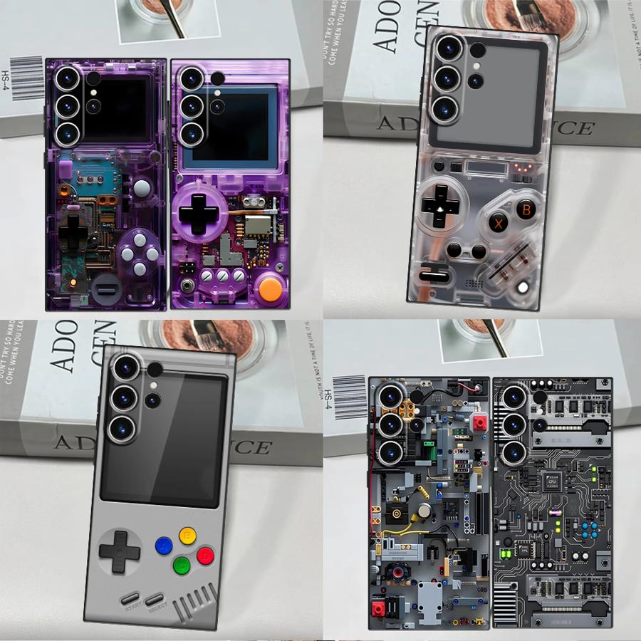 Gaming Console In Phone - Lila Gaming-Konsolen Handyhülle für Samsung Galaxy