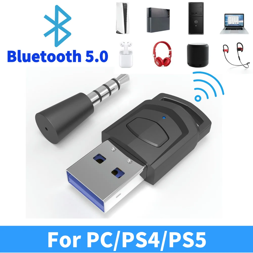 Gaming Console Headset - Kabelloser Kopfhörer-Adapter-Empfänger für PS5 PS4 Spielkonsole
