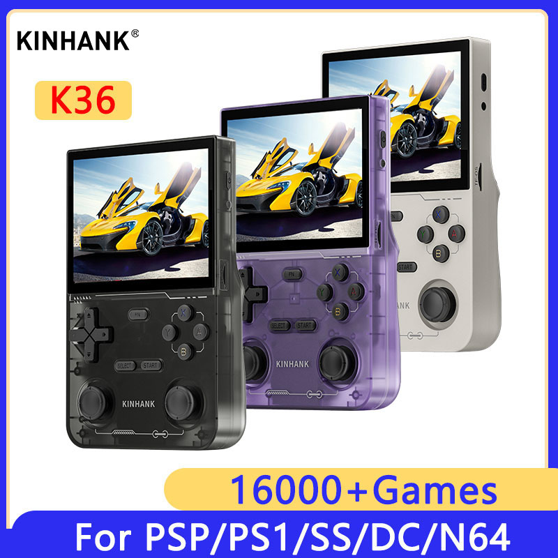 Gaming Console Emulator - KINHANK K36 Retro Handheld-Videospielkonsole 500 Nits