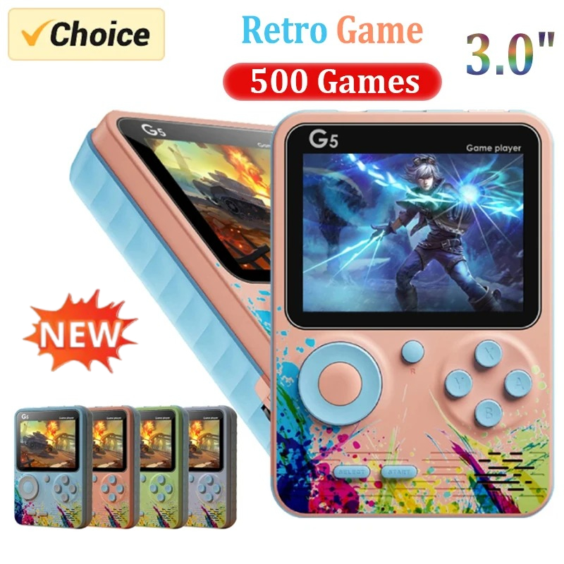 Gaming Console Under 500 - Macaron G5 Retro Handheld-Spielkonsole 3,0-Zoll Tragbarer