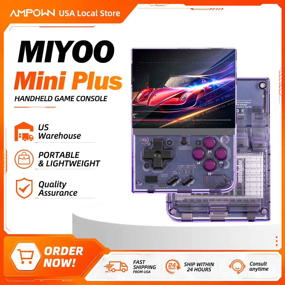 Gaming Console Emulator - Miyoo Mini+ Retro Handheld-Spielkonsole 3,5 Zoll