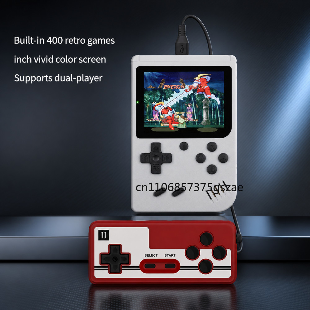 Gaming Console Under 500 - 400-in-1-Mini-Spiele, tragbare Retro-Videokonsole für Jungen, 2,4-Zoll-Farb-LCD-Bildschirm,
