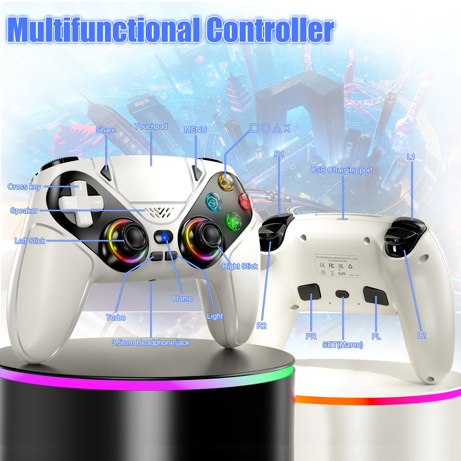 Kabelloser Controller Gamepad  – Gaming Console Bluetooth Bewertung und Preis
