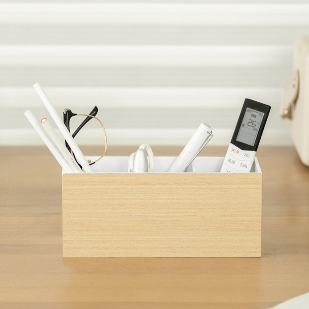Hölzerner Tisch-Organizer mit  – Controller Stand Holder Bewertung und Preis
