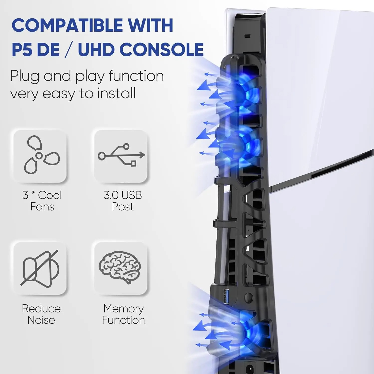 Lüfter mit 3 Geschwindigkeitss – Console Cooling Fan Bewertung und Preis