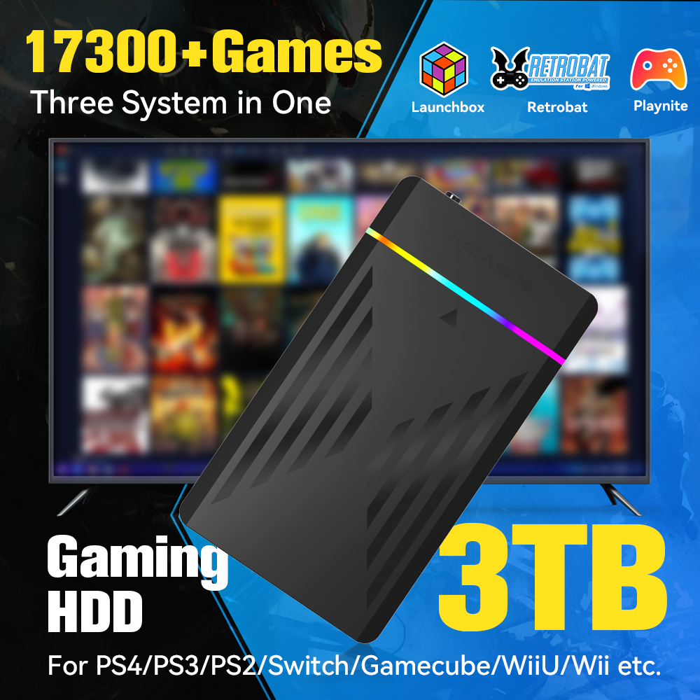 3 TB tragbare Gaming-HDD-Launc – Gaming Console Emulator Bewertung und Preis